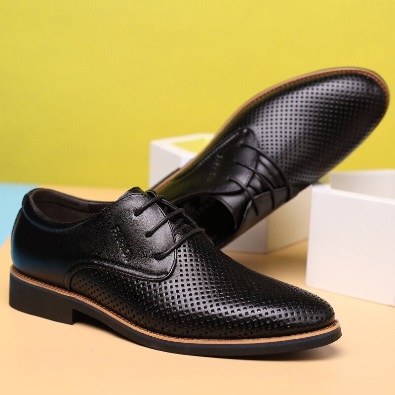 Microfiber Åndbar Udhulet Business Casual Oxfords