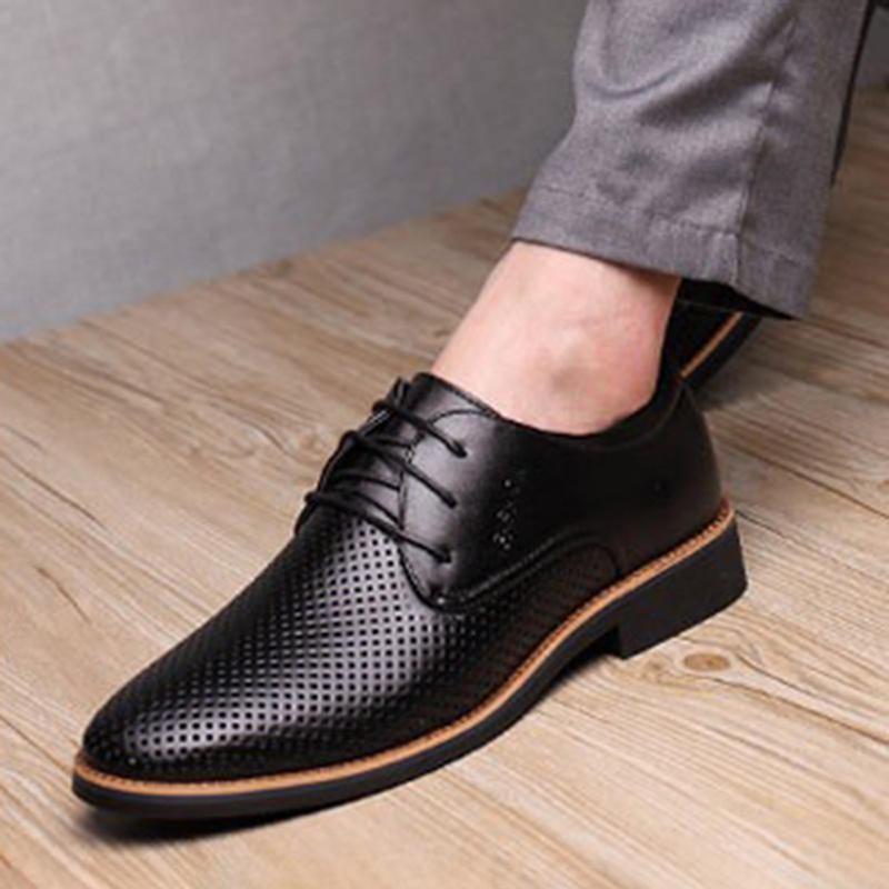 Microfiber Åndbar Udhulet Business Casual Oxfords