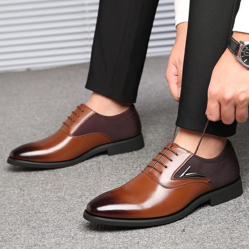 Microfiber Spidstå Formelle Business Oxfords