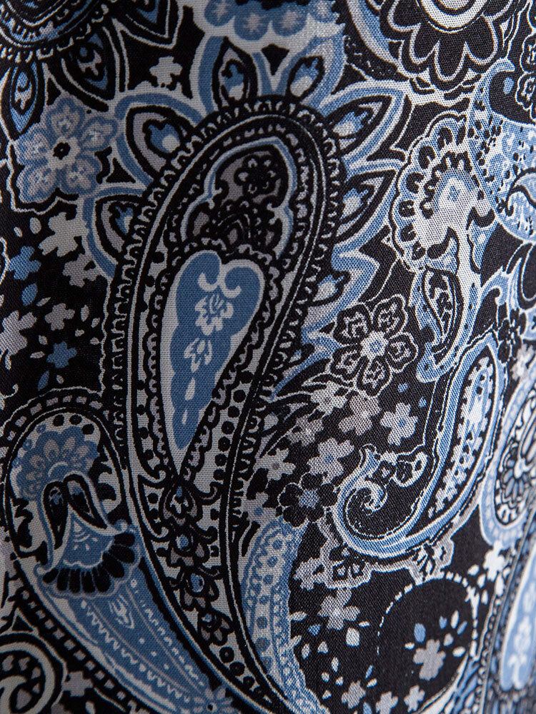 Kortærmede Skjorter I Etnisk Stil Til Mænd All Over Paisley Print