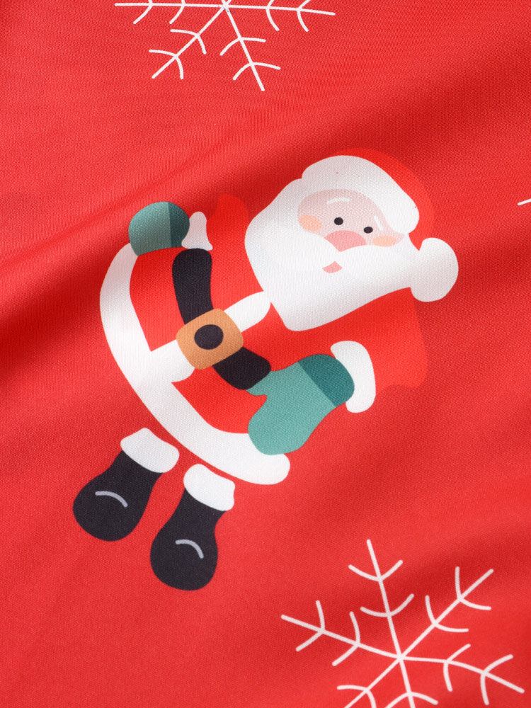 Mænd Jul Santa Snow Digital Printede Casual Short Shirts