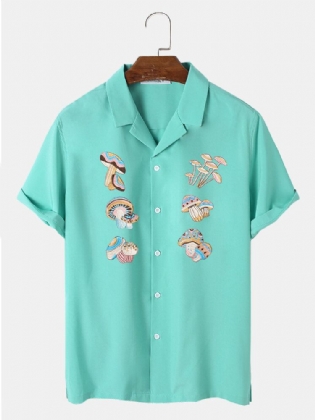 Mode-svampebroderi-skjorter Til Mænd