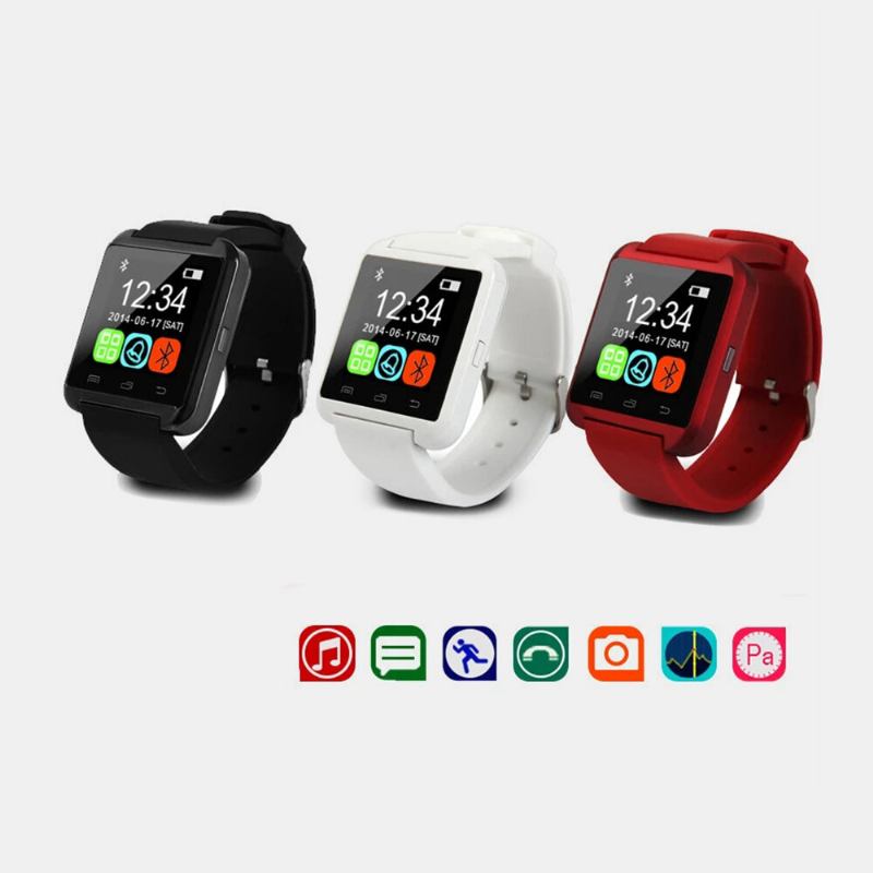 3 Farver Akryl Silikone Sports Multifunktionel Smart Bluetooth Ur Bærbart Digital Watch