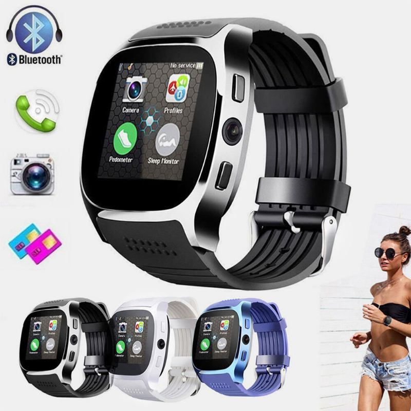 3 Farver Ips Silikone Herre Casual Sports Multifunktionelt Smart Wearable Watch Digital Watch