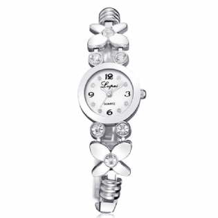 Blomsterkjole Dame Armbåndsur Crystal Diamond Small Dial Quartz Watch
