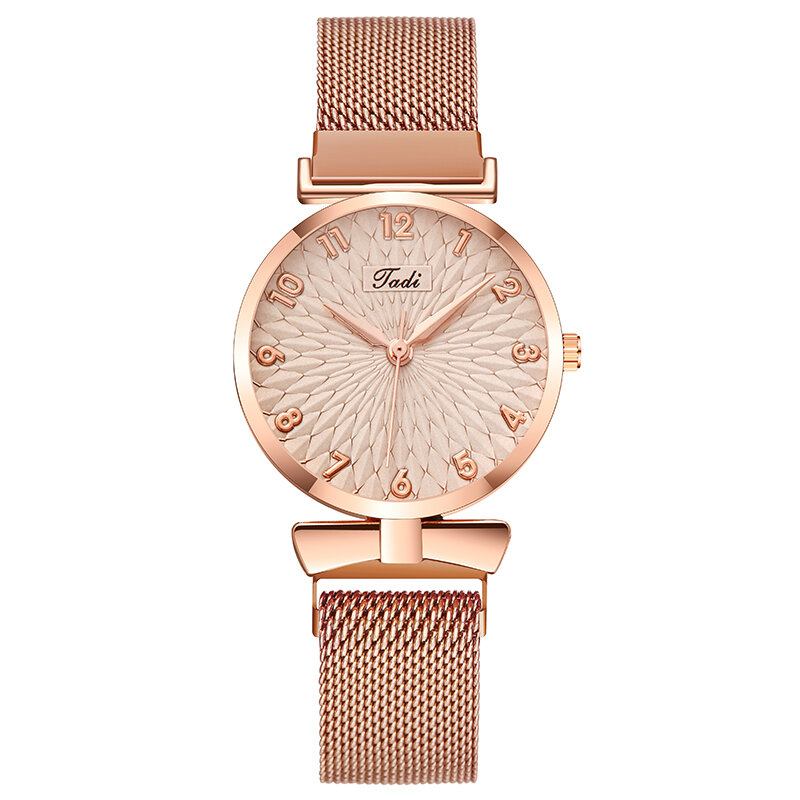 Casual Elegant Design Dame Armbåndsur Fuld Legering Quartz Watch