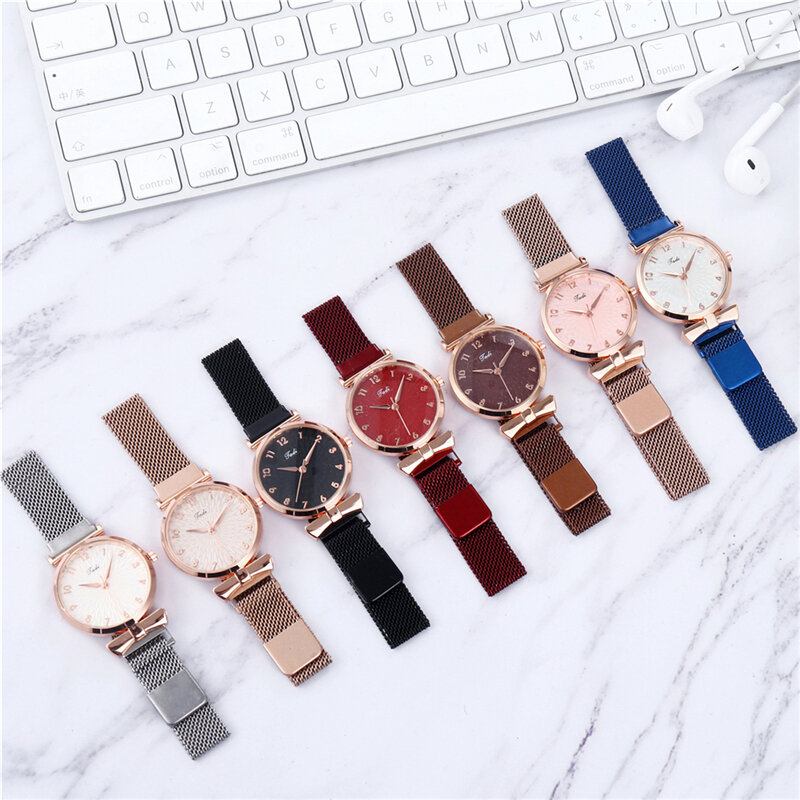 Casual Elegant Design Dame Armbåndsur Fuld Legering Quartz Watch