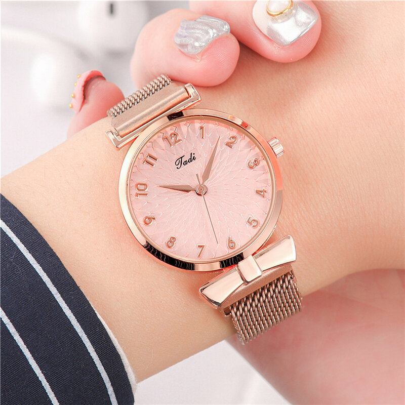 Casual Elegant Design Dame Armbåndsur Fuld Legering Quartz Watch