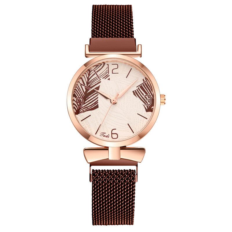 Casual Style Dame Armbåndsur Moderigtigt Fuldt Steel Quartz Watch