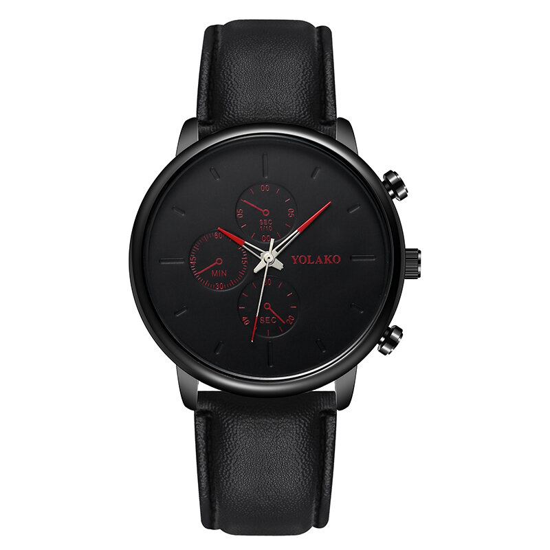 Casual Style Læderrem Fahsion Herre Business Watch Quartz Watch