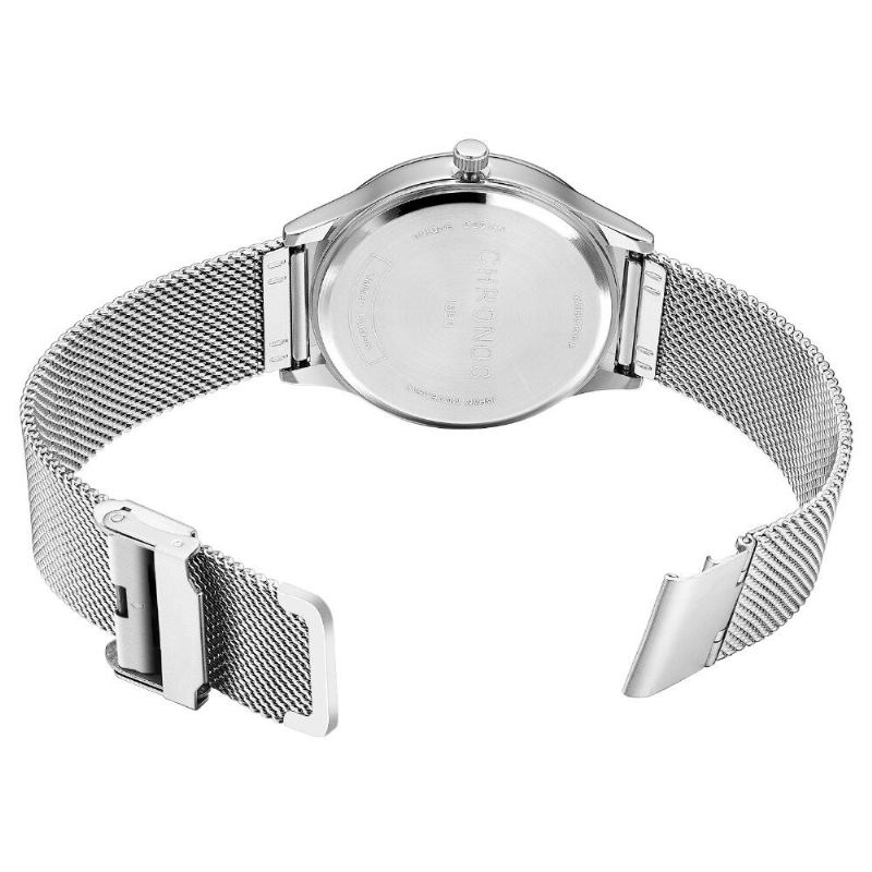 Casual Style Vandtæt Herre Armbåndsur 40mm Hardlex Dial Ultra Thin Quartz Watch