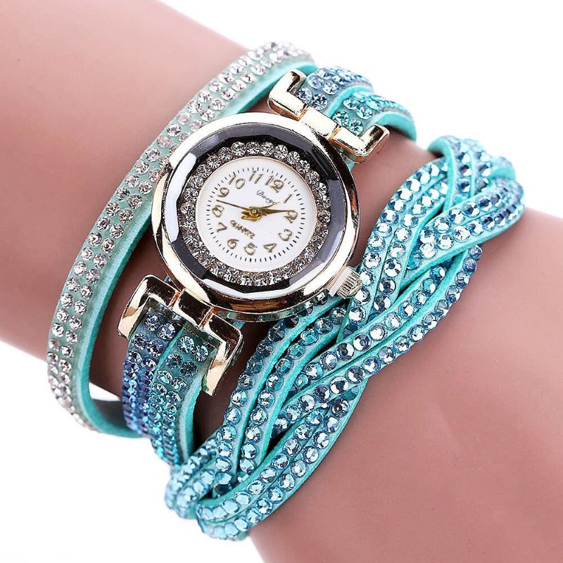 Crystal Retro Style Dame Armbånd Ur Kjole Quartz Ure