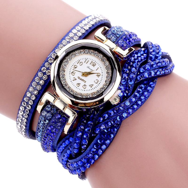 Crystal Retro Style Dame Armbånd Ur Kjole Quartz Ure