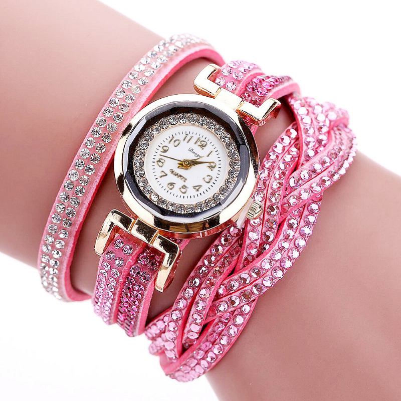 Crystal Retro Style Dame Armbånd Ur Kjole Quartz Ure