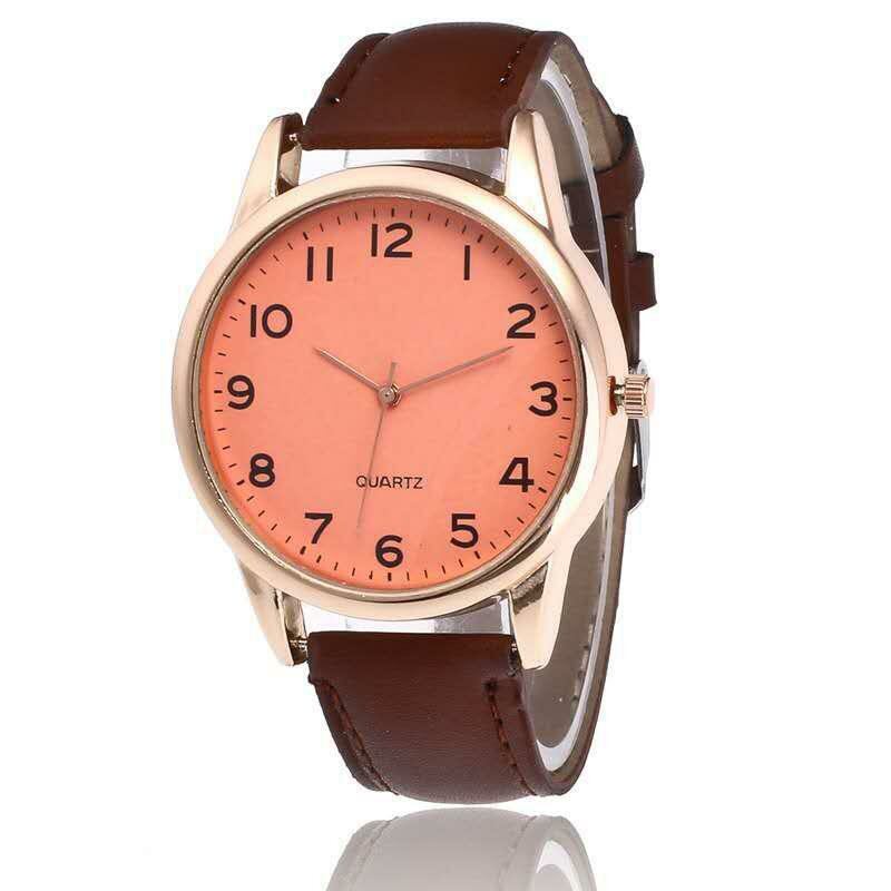 Denton Sidpega Fashion Simple Læderrem Herre Quartz Watch