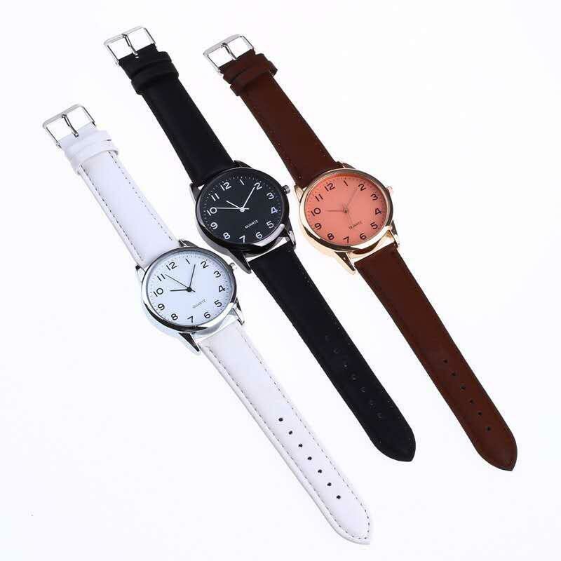 Denton Sidpega Fashion Simple Læderrem Herre Quartz Watch