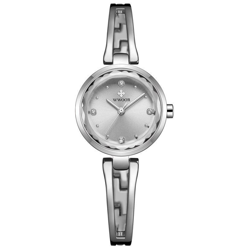 Diamond Dame Armbåndsur Business Style Steel Band Quartz Watch