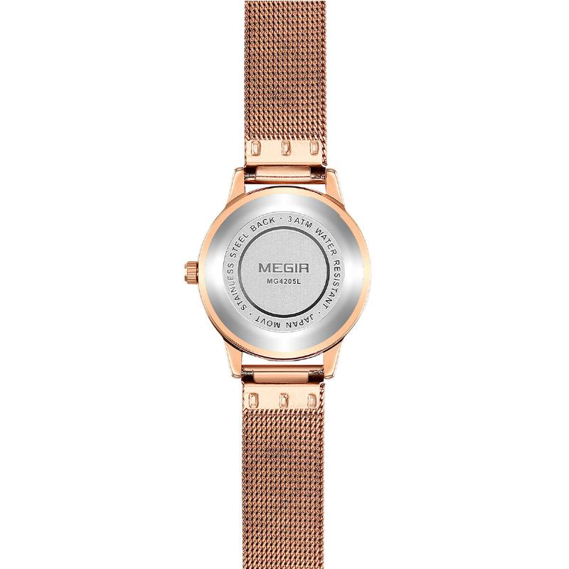 Elegant Design Dame Armbåndsur Ægte Læder Band Quartz Watch