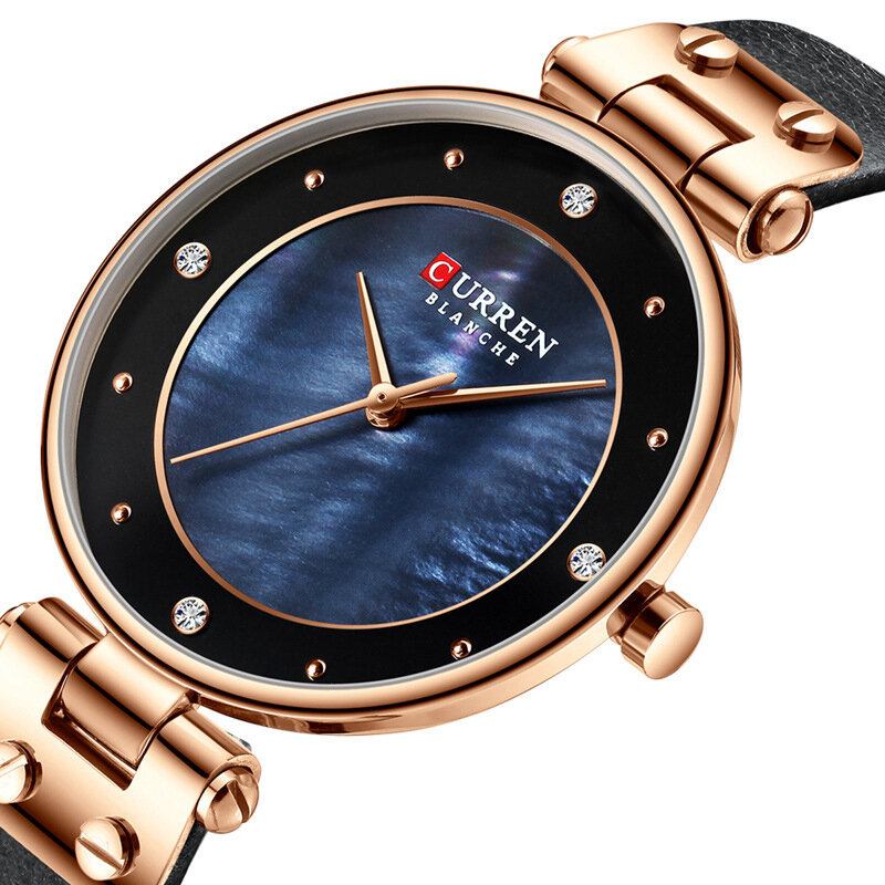 Fashion Crystal Casual Casual Dial Kvinder Quartz Watch