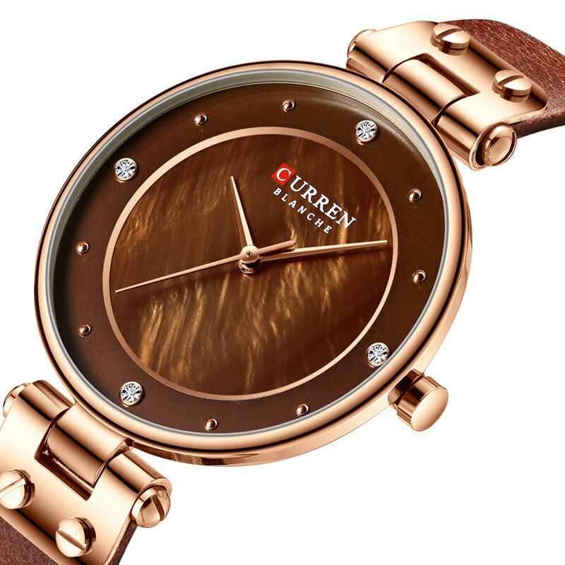 Fashion Crystal Casual Casual Dial Kvinder Quartz Watch