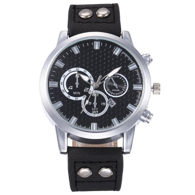 Fashion Elegent Alloy Sports Business Casual Bælte Herreur Quartz Watch