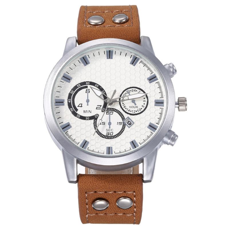 Fashion Elegent Alloy Sports Business Casual Bælte Herreur Quartz Watch