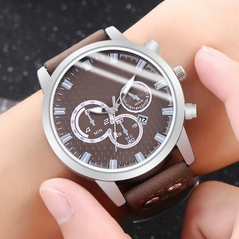 Fashion Elegent Alloy Sports Business Casual Bælte Herreur Quartz Watch