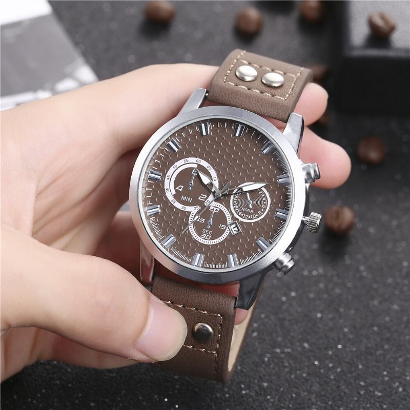 Fashion Elegent Alloy Sports Business Casual Bælte Herreur Quartz Watch