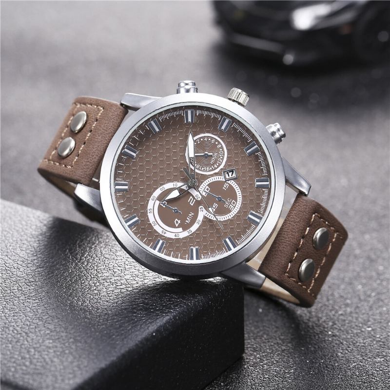 Fashion Elegent Alloy Sports Business Casual Bælte Herreur Quartz Watch