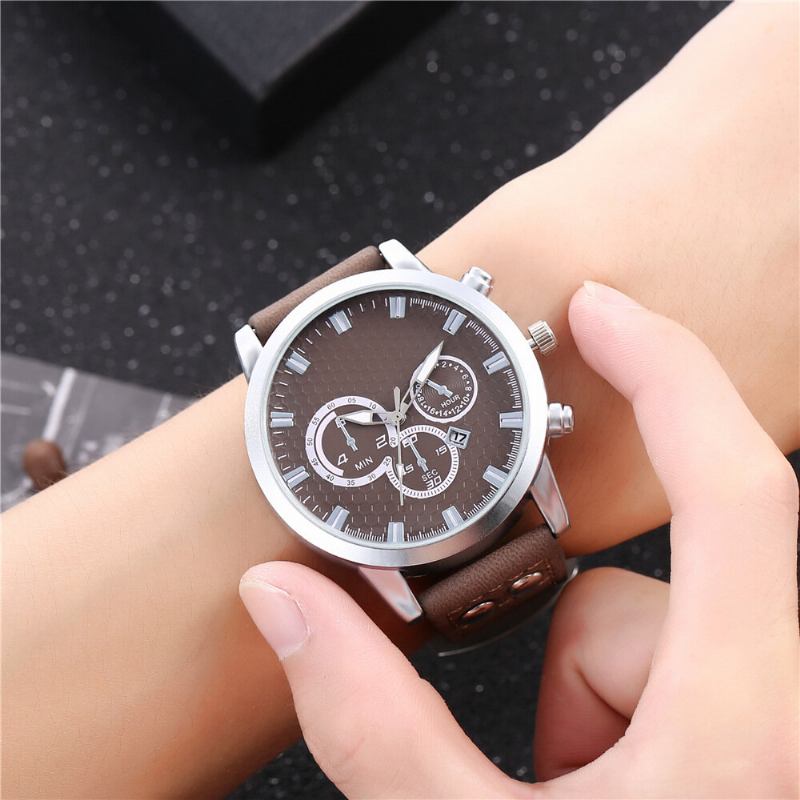 Fashion Elegent Alloy Sports Business Casual Bælte Herreur Quartz Watch