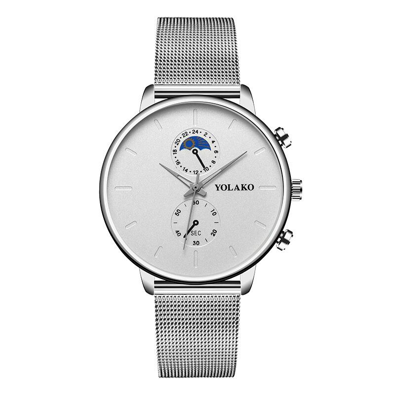 Fashion Mesh Strap Mænd Vandtæt Business Style Watch Quartz Watch