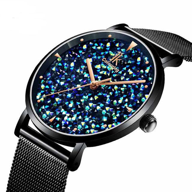 Fashion Style Gypsophila Dial Magnetic Dame Watch Ultra Thin Quartz Watch