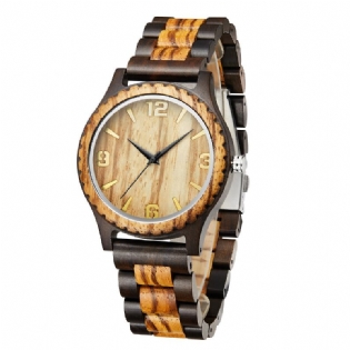 Fashion Wooden Watch Simple Dial Mænd Fashion Watch Quartz Watch