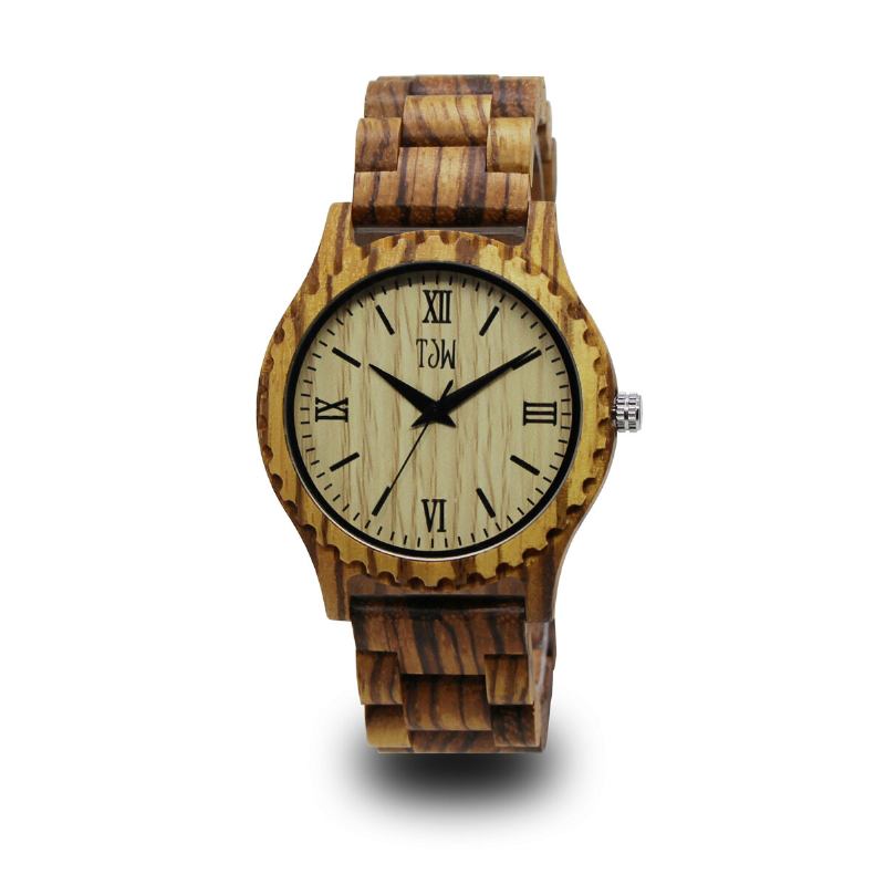 Fashion Wooden Watch Simple Dial Mænd Fashion Watch Quartz Watch