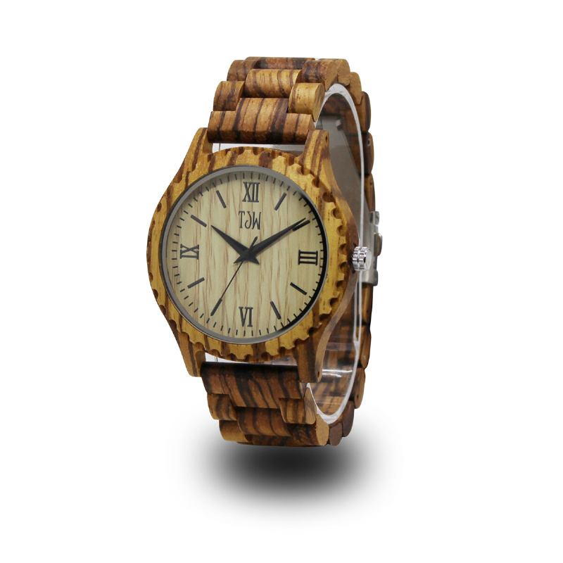 Fashion Wooden Watch Simple Dial Mænd Fashion Watch Quartz Watch