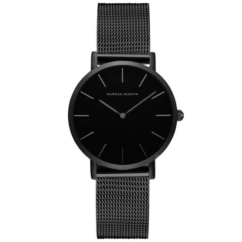 Hannah Martin Ch36 Mode Casual Enkel Big Dial Steel Mesh Rem Vandtæt Kvarts Kvartsur