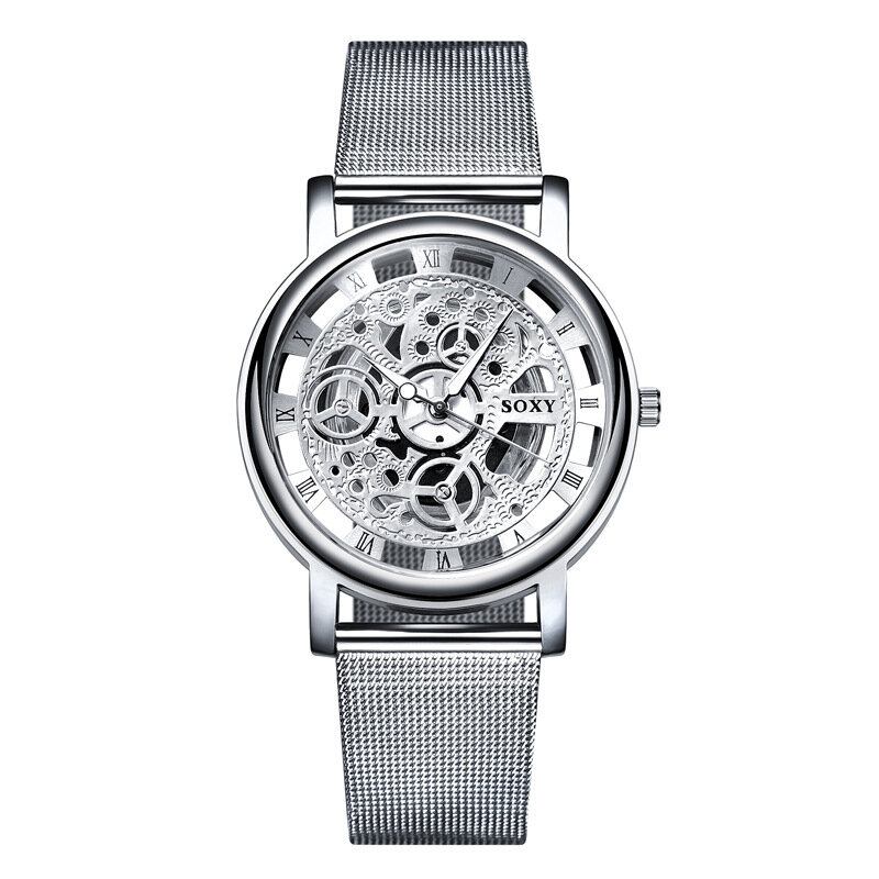 Herreur Business Fashion Alloy Hollow Quartz Watch