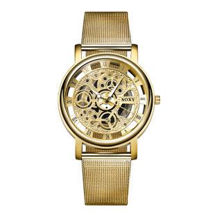 Herreur Business Fashion Alloy Hollow Quartz Watch