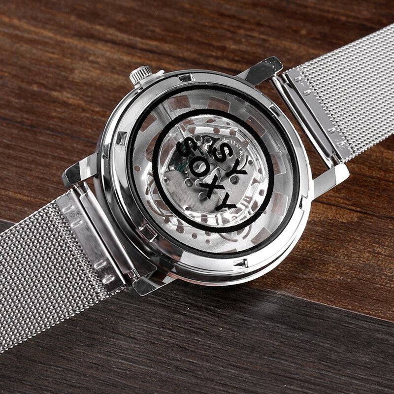 Herreur Business Fashion Alloy Hollow Quartz Watch