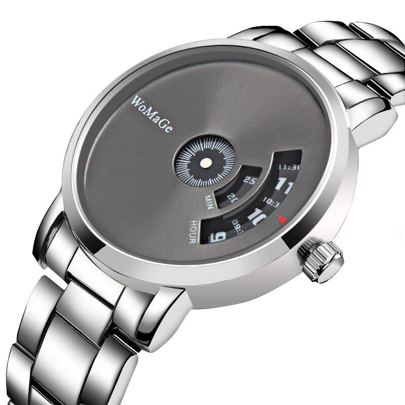 Herreur Modelegeret Rustfrit Stålbånd Business Digital Quartz Watch