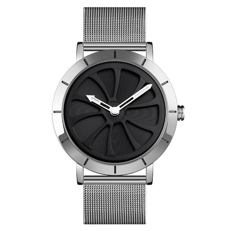 Hollow Design Creative Dial Vandtæt Rustfrit Stålrem Fashion Casual Herre Quartz Watch