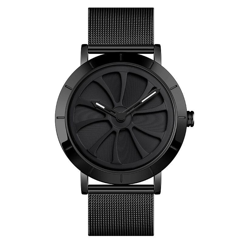 Hollow Design Creative Dial Vandtæt Rustfrit Stålrem Fashion Casual Herre Quartz Watch