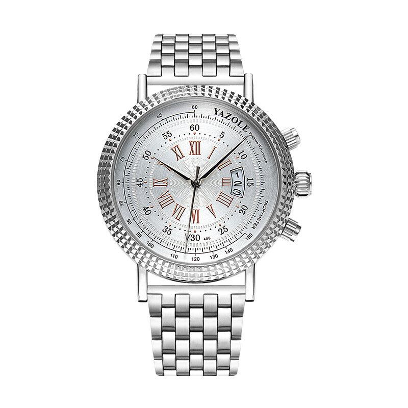 Læderrem Romertal Crystal Dial Fashion Herre Quartz Watch