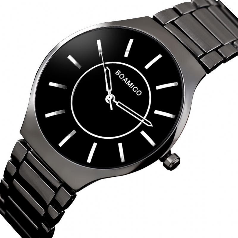 Mænd Fuld Metalrem Simple Dial Casual Style Vandtæt Watch Quartz Watch