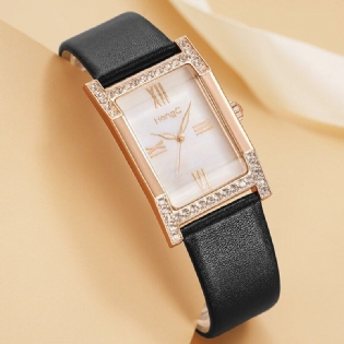 Mode Afslappet Elegant Rhinestone Dekoration Lysende Display Levetid Vandtæt Kvinder Quartz Watch