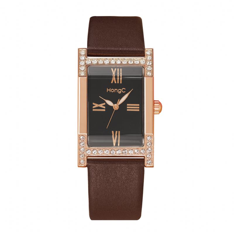 Mode Afslappet Elegant Rhinestone Dekoration Lysende Display Levetid Vandtæt Kvinder Quartz Watch