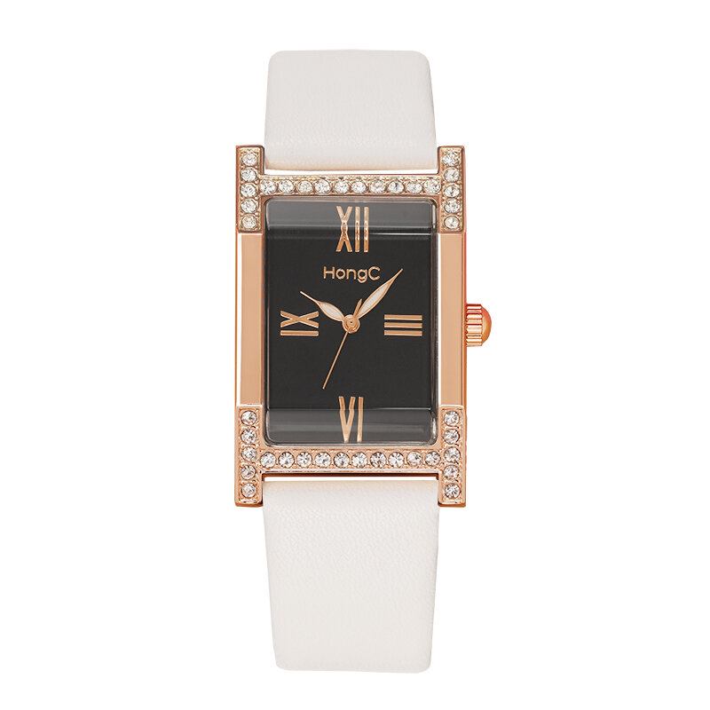 Mode Afslappet Elegant Rhinestone Dekoration Lysende Display Levetid Vandtæt Kvinder Quartz Watch