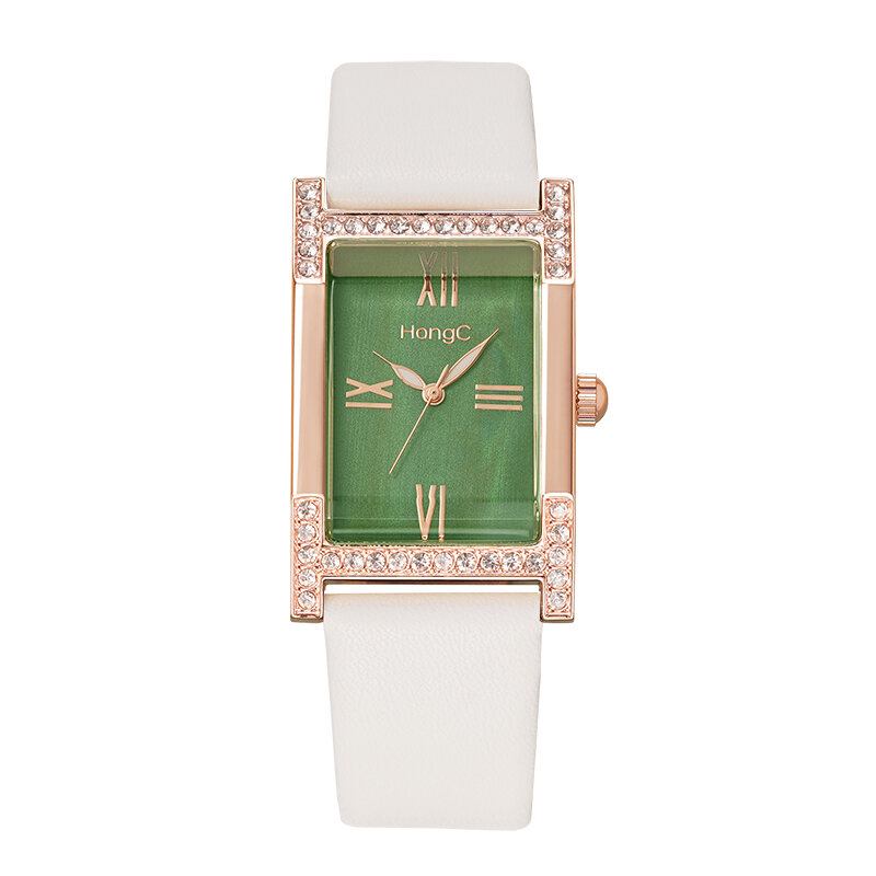 Mode Afslappet Elegant Rhinestone Dekoration Lysende Display Levetid Vandtæt Kvinder Quartz Watch