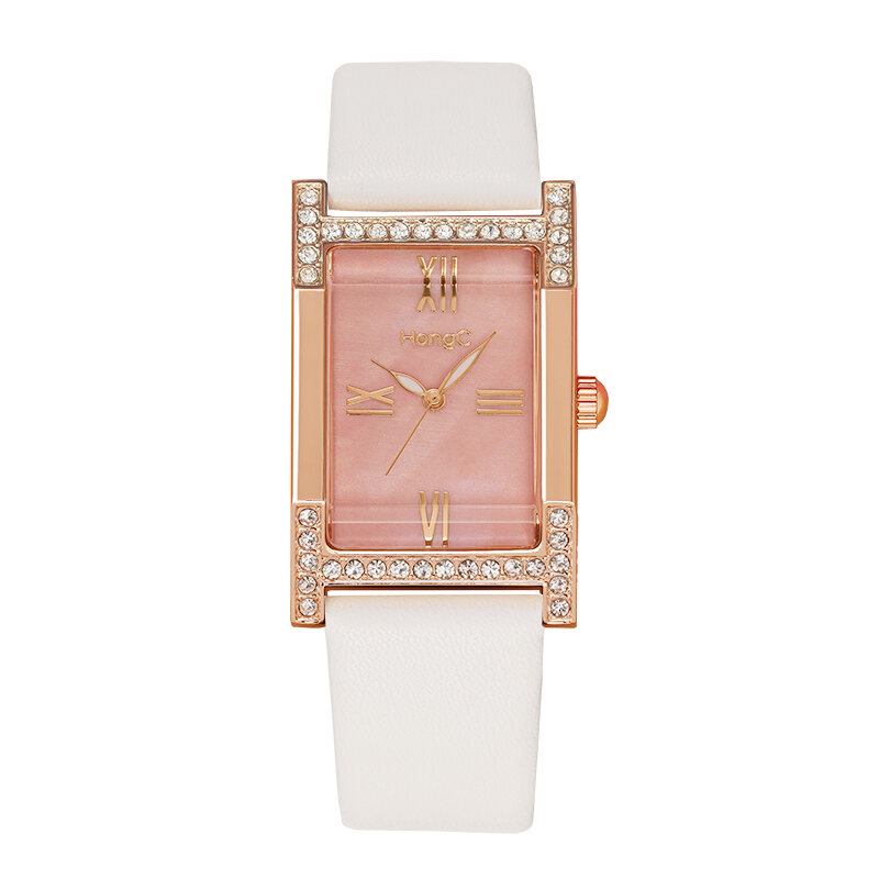 Mode Afslappet Elegant Rhinestone Dekoration Lysende Display Levetid Vandtæt Kvinder Quartz Watch