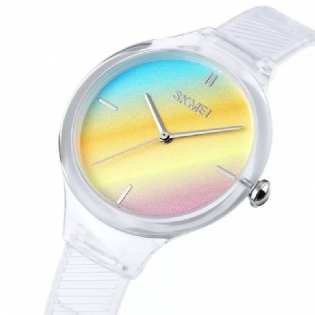 Mode Dameur Farverigt Transparent Vandtæt Lady Quartz Watch